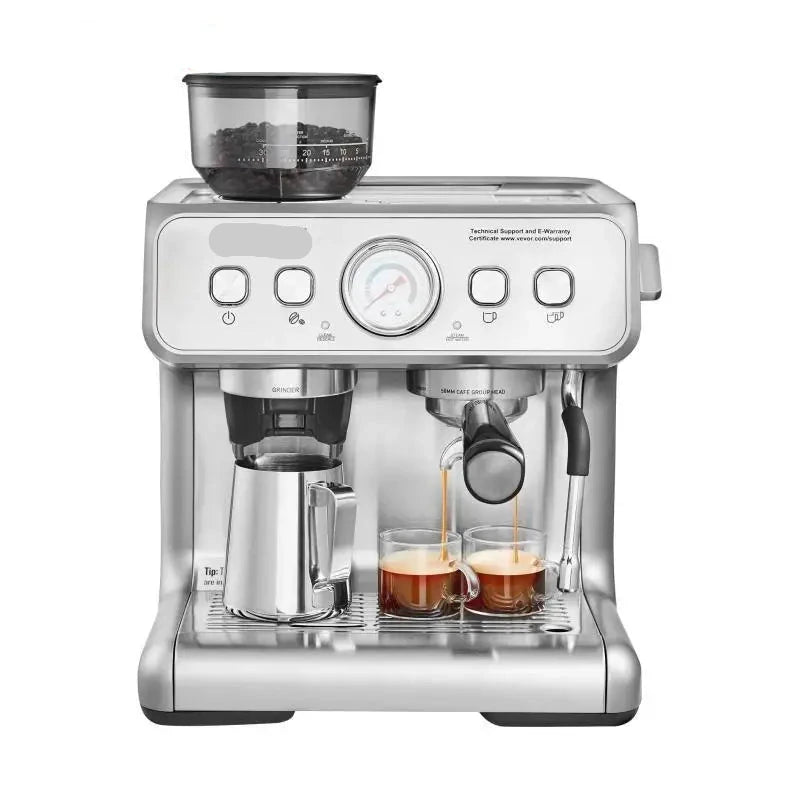 Espressomachine - Koffiemachine - Compact Koffiezetapparaat - 15 Bar - Halfautomatisch - met Stoompijpje - PID Temperatuurcontrole - 2,8L Waterreservoir - Voor Latte & Cappuccino
