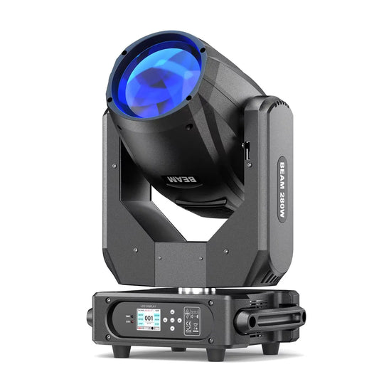 Beam Moving Head Licht – Moving Head Spotlight – DJ Licht – Party Verlichting – Stage Light – 280W Krachtige OSRAM Lamp – 14 Kleuren & 14 Gobos Met Dubbele Prismen