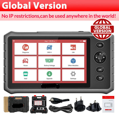 OBD2 Scanner - OBD - Uitleesapparatuur Auto - Diagnosecomputer - Storing Verwijderen - Auto Accessoires - Auto Uitlezen - 32 Reset Services - Systeem Scanner - 7" Touchscreen