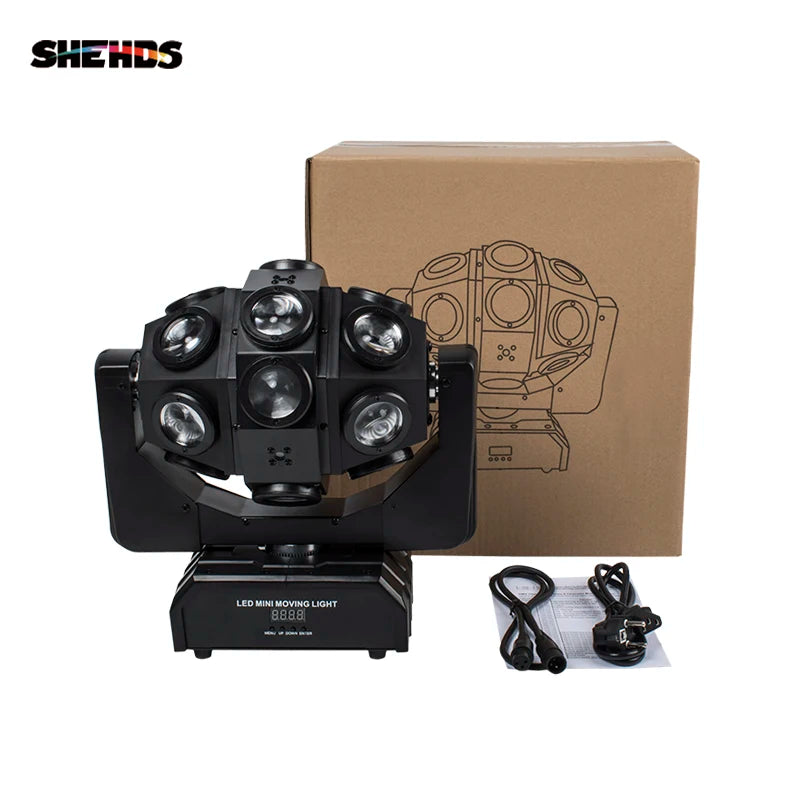 Beam LED Moving Head Licht – Stage Light – DJ Licht – Party Lamp – Disco Verlichting – 18x12W RGBW – Stepless Rotatie & Instelbare Hoek