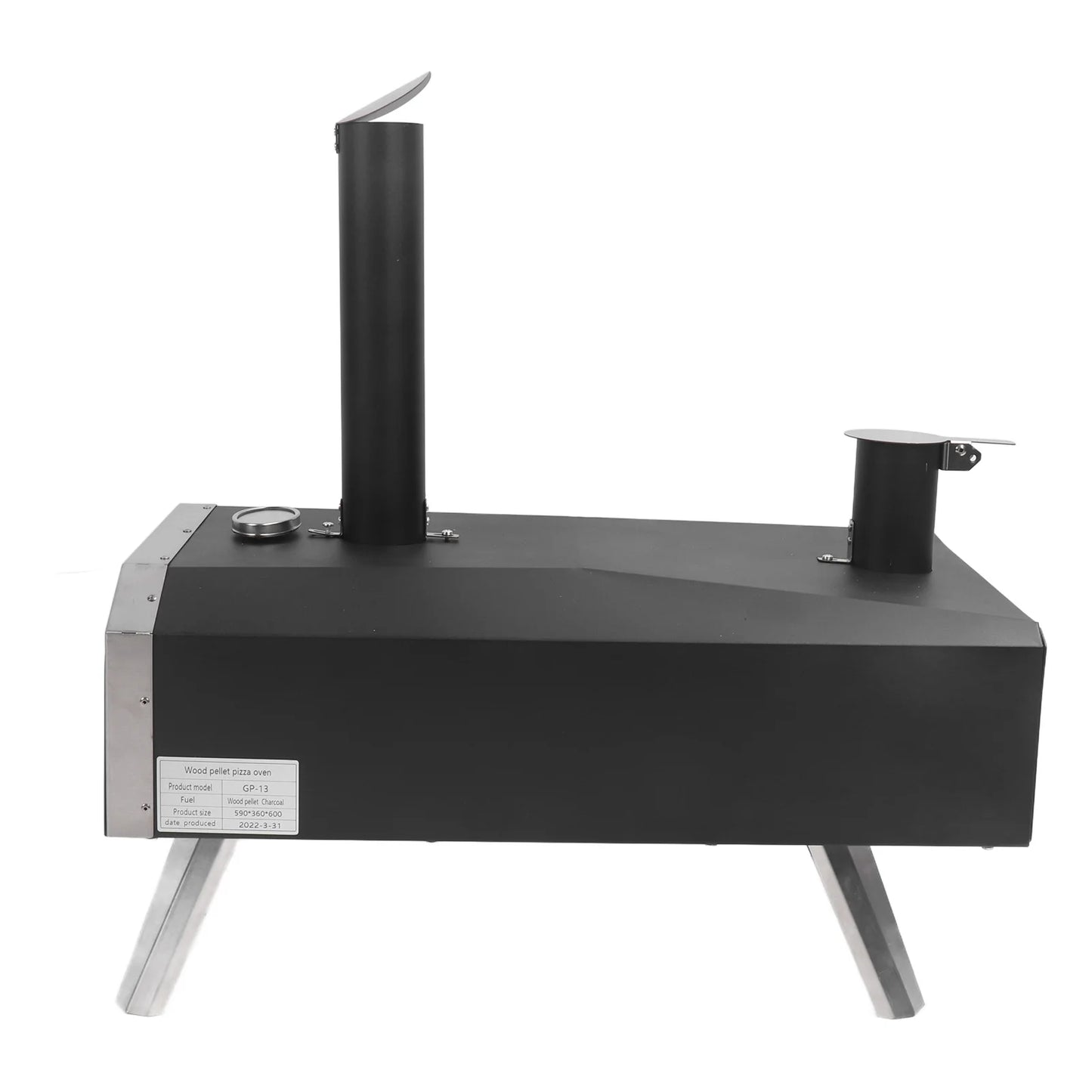 Houtgestookte Pizzaoven – Draagbare Pizza Oven – Pelletoven – Buitenoven – RVS Met Hoogwaardige Isolatie – Tot 400°C