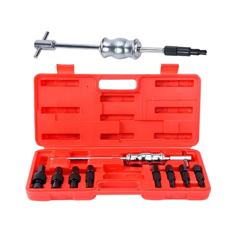 Podofo - Blind Hole Inner Bearing Puller Set - Remover Slide Hammer Internal Kit - Voor Auto - Met 8-32mm Bore Lager - 9st - Zwart