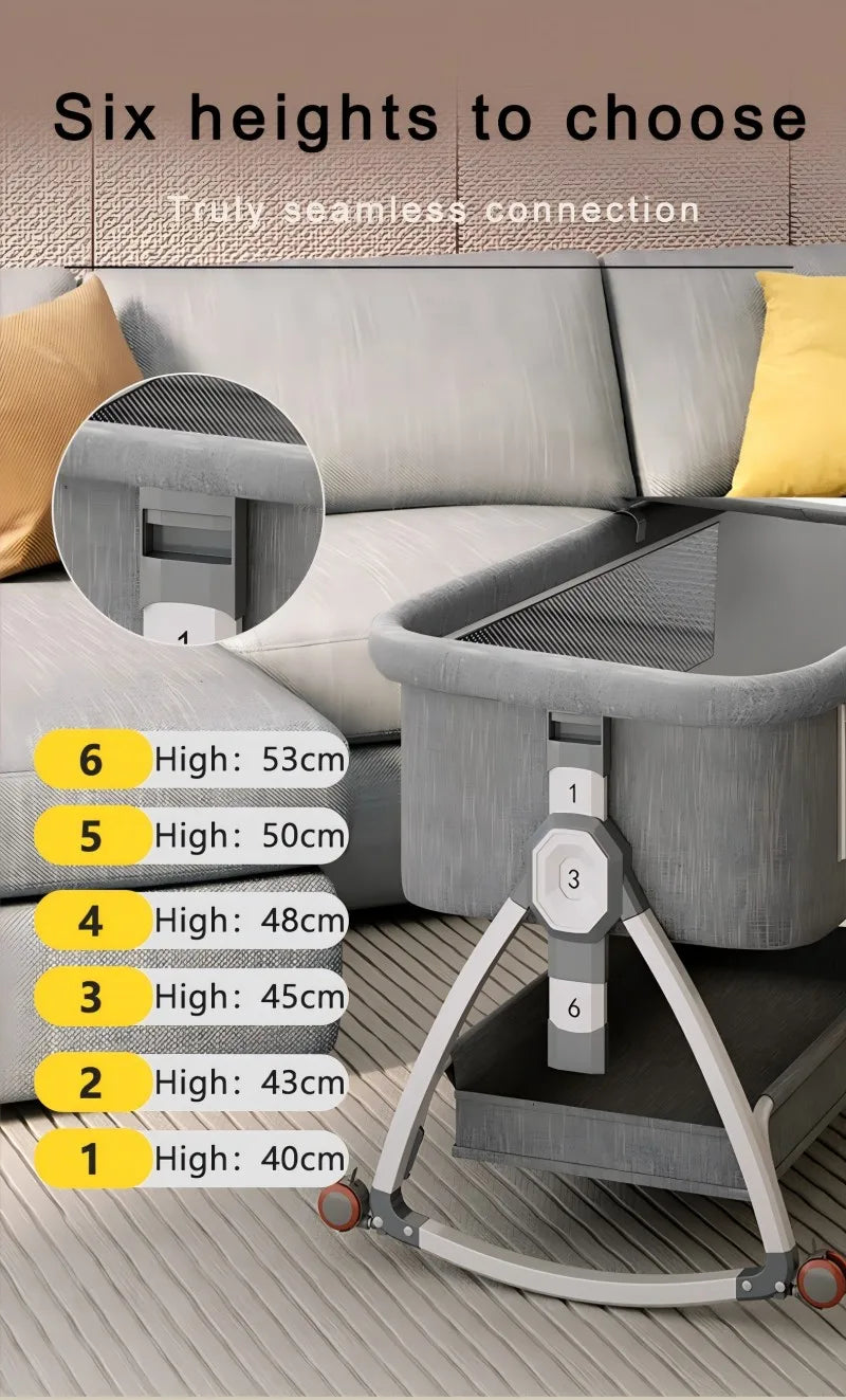 5-in-1 Elektrisch Cosleeper Babybed – Verstelbaar en Draagbaar Wiegje met Elektrisch Schommelen – 6 Snelheden – 4D Ademend Luchtmatras – Ideaal voor Pasgeborenen