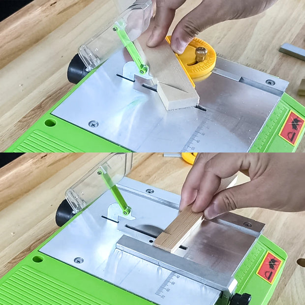 Mini Tafelcirkelzaag - Mini Cirkelzaag - Tafelzaag - Elektrische zaag - 220V - 480W - Groen