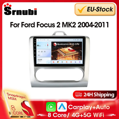 Android 12 Autoradio – Multimedia Speler – GPS Navigatie – CarPlay Systeem – Android Auto – 9 Inch Touchscreen – 4 x 45W Audio Output – Geschikt Voor Ford Focus 2004-2011