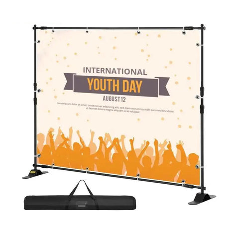 Backdrop - Backdrops Fotografie - Backdrop Frame - Backdrop Stand - Backdrop Decoratie - 8ft - 240 x 240cm - voor beurs Exposant Fotografie Studio - met Draagtas