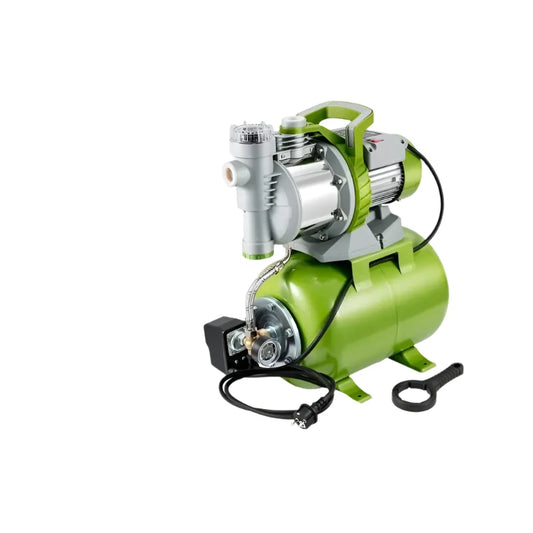 Vevor - Ondiepe Bronpomp - met druktank - Draagbare Jetpomp - 1300W - 4200 L/u Debiet - 50 m Opvoerhoogte voor Irrigatie - Watertransfer - Groen