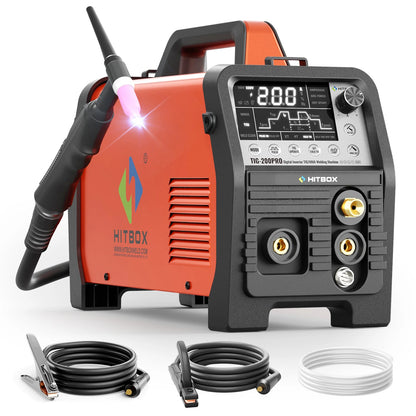 TIG200PRO Lasmachine – TIG Lasser – MMA Lasapparaat – Elektrode Lasser – Lasgenerator – Pulsfunctie – Laag Stroomverbruik - QUORE