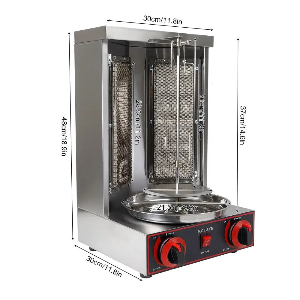 Verticale Shawarma Grill – Kebab Grill – Gyros Grill – Donerkebab Grill – 360° Rotatie – 3000W Vermogen