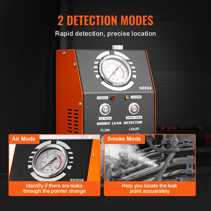 Lekkendetector – Rooktester – Lekzoeker – Evap Detector – Voertuig Lekdetectie – Ingebouwde Luchtpomp – 8L/min Rookoutput - QUORE