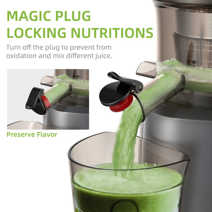 Slowjuicer - Juicer - Juice Maker - Sapcentrifuge - Sapcentrifuges Groenten en Fruit - 200W – 75mm Vulopening – Langzaam Masticerend