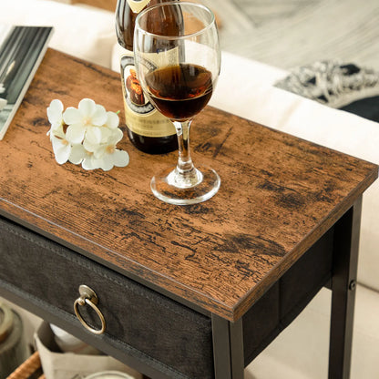 Wandtafel met 3 Lades - Consoletafel / Haltafel - Sidetable Zwart Hout - 100x25x80cm - Perfect voor Hal - Woonkamer of Slaapkamer