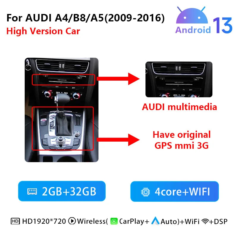 Autoradio – Multimedia Systeem – CarPlay Radio – Android Auto – Bluetooth Receiver – 10,25 Inch Touchscreen – Android 14 – Draadloze CarPlay - QUORE