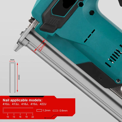 Tacker - Spijkerpistool - Accu Nietmachine - Elektrisch Nietpistool - Brushless - met 2 Snelheden – Inclusief 1 Accu + EU Oplader – Voor 21V/18V Batterijen