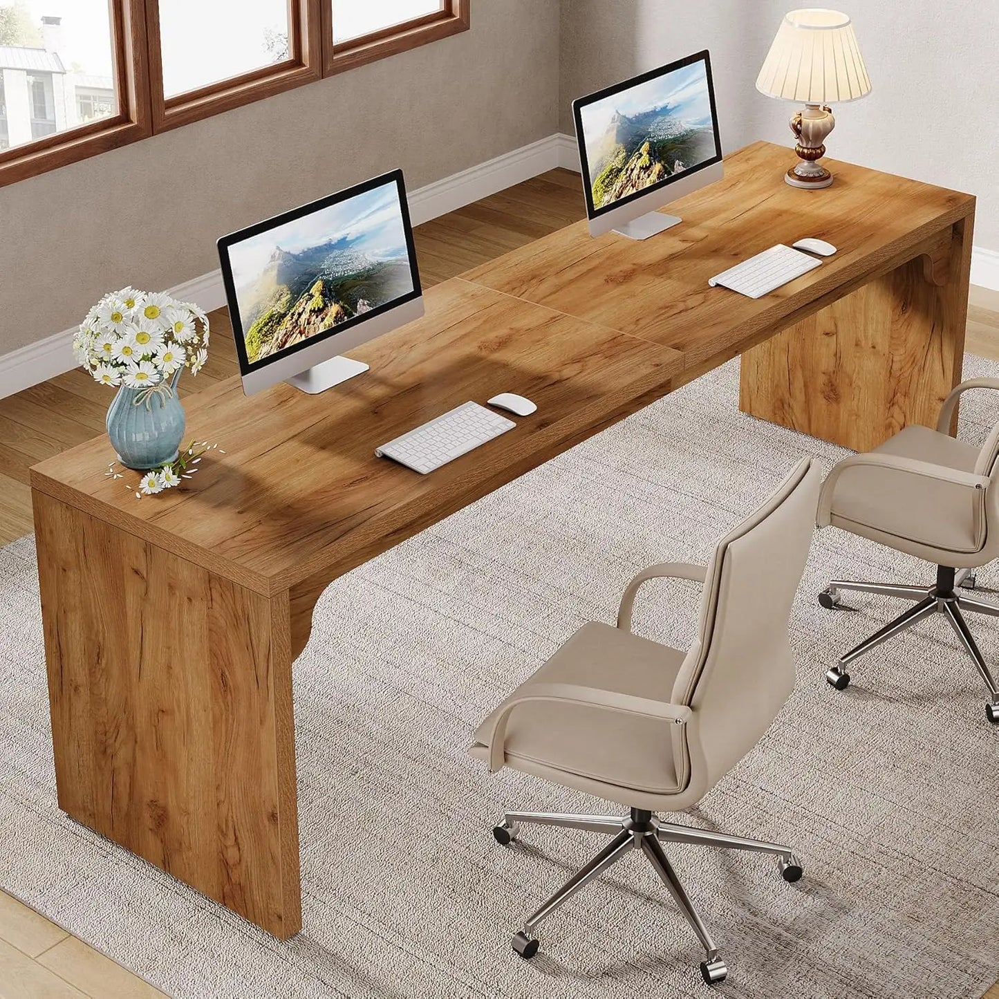 Bureau – Computerbureau – Werktafel – Kantoortafel – Eettafel – Ruim Werkblad 180x59 cm – Duurzaam Houtfineer Bruin