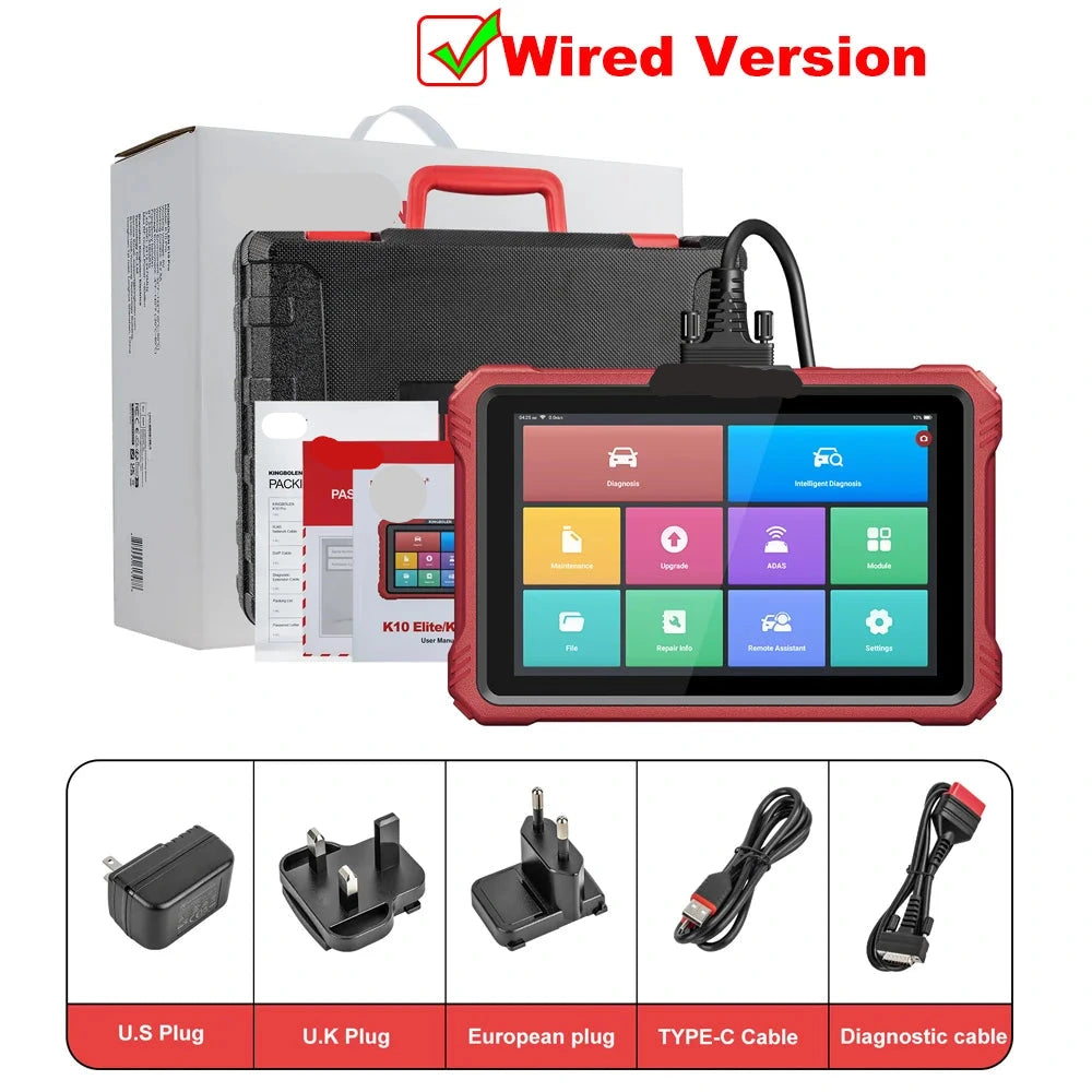 Auto Diagnosetool – OBD2 Scanner – ECU Programmeertool – Diagnoseapparaat – Autocodelezer – Android 10 Tablet – 10,1 Inch Touchscreen – 50+ Servicefuncties