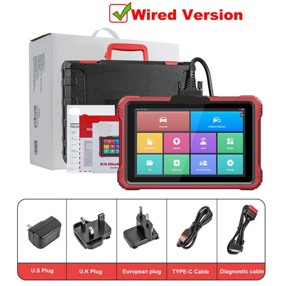 Auto Diagnosetool – OBD2 Scanner – ECU Programmeertool – Diagnoseapparaat – Autocodelezer – Android 10 Tablet – 10,1 Inch Touchscreen – 50+ Servicefuncties