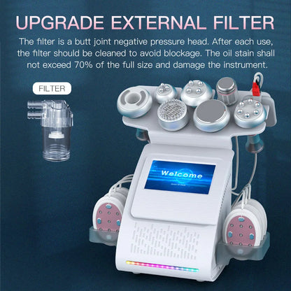 Multifunctionele Ultrasone Body Slimming Machine – Huidverzorgingsapparaat – Vetverbrander – Lichttherapie – Huidversteviger – 80 kHz Cavitatie – 7-Inch Touchscreen