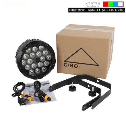 LED Par Verlichting – DJ Lampen – Podiumverlichting – Feestverlichting – RGBWA+UV LED’s – Waterdicht IP65 – 324W Power – DMX512 Controle – 2 Stuks EU Plug
