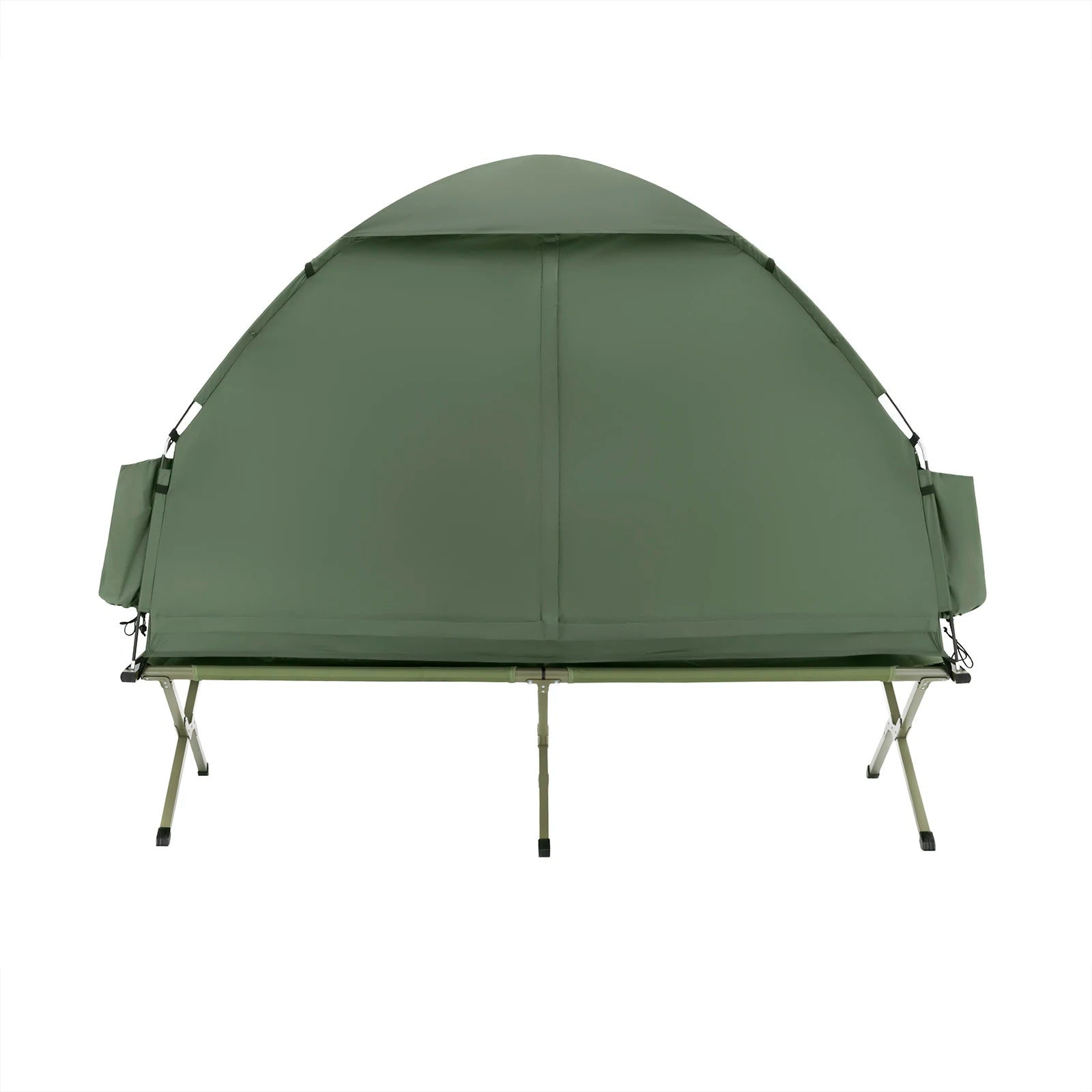Outdoor Tent – Kampeertent – Slaapplaats – Tent Voor Buiten – Lichtgewicht Frame – Waterafstotende Tentstof – Ingebouwd Muskietennet - Grijs - QUORE