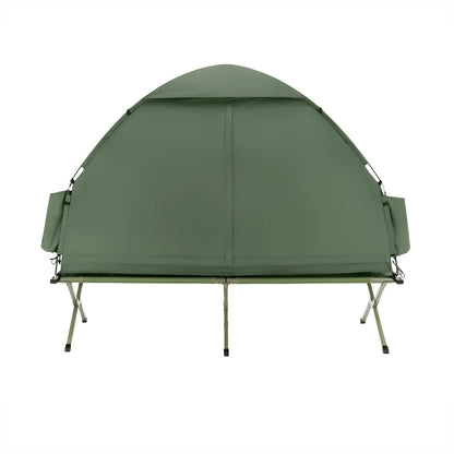 Outdoor Tent – Kampeertent – Slaapplaats – Tent Voor Buiten – Lichtgewicht Frame – Waterafstotende Tentstof – Ingebouwd Muskietennet - Grijs - QUORE