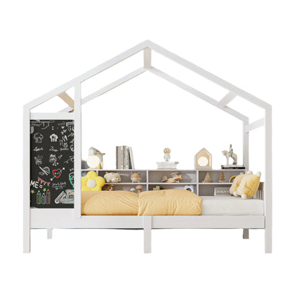 Huisbed – Kinderbed – Peuterbed – Bedhuisje – Lattenbodem – 90x200 Cm – Dennenhout