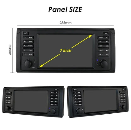CarPlay - Multimedia Car Radio - Car CarPlay Screen - Car Radio - Android Car Multimedia - 2din - Android Video Player - for BMW 5 Series E39 1996 M5 2000 X5 E53 - GPS Navigation - (8Core 6G 128G)