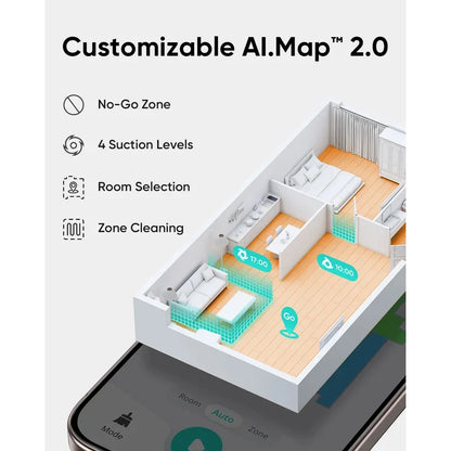 Robotstofzuiger – Robotstofzuiger Met Zelfledigende Basis – Automatische Stofzuiger – Smarte Stofzuiger – Robot Cleaner – 5000 Pa Zuigkracht – AI.Map 2.0 Navigatie