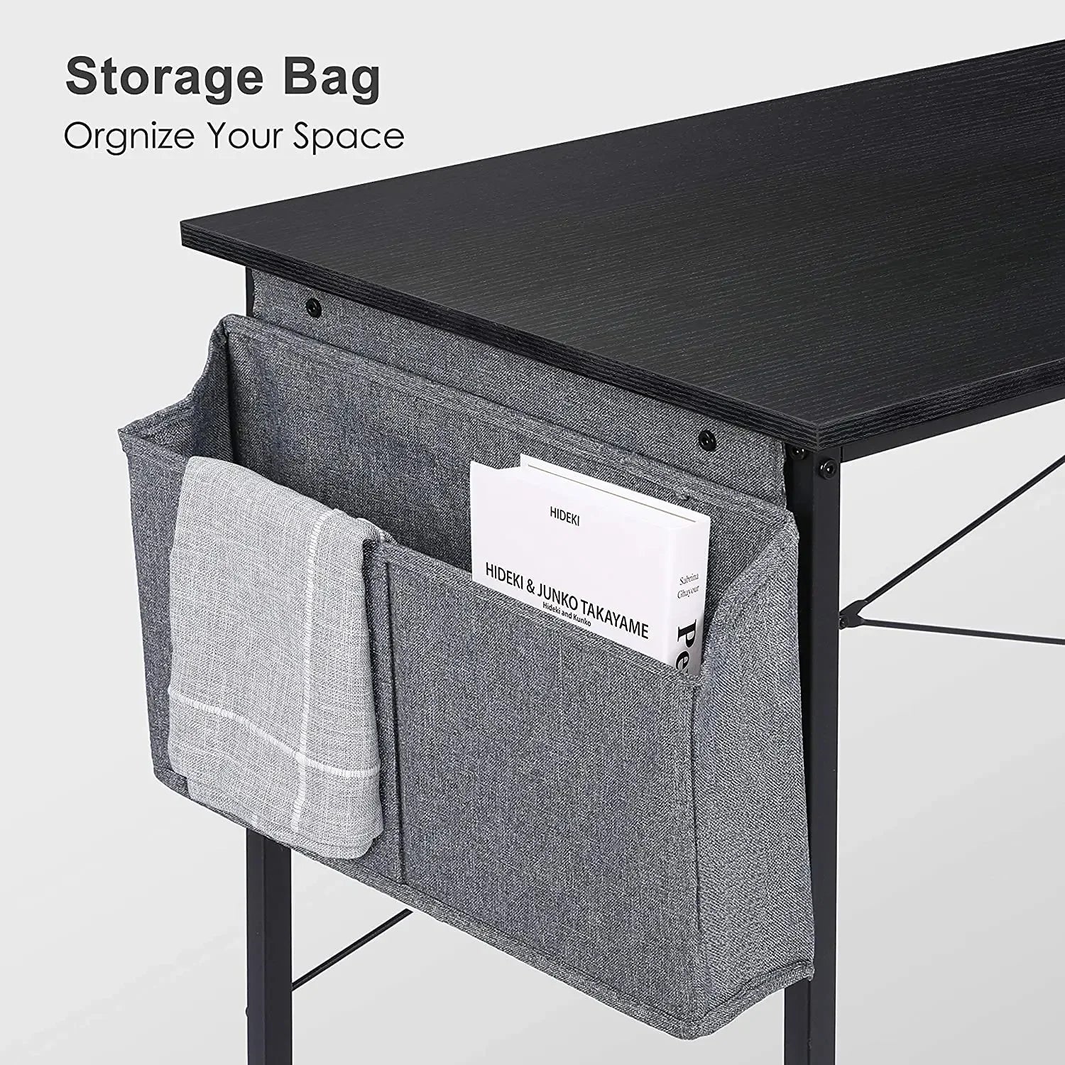 100Cm/120Cm Simple Computer PC Laptop Desk Office Desk Wooden with Storage Bag Home Office Table - QUORE