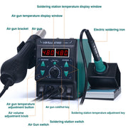 Yihua - Soldering Iron - Hot Air Soldering Station - DIY Digital Rework Station - Phone Repair - BGA SMD Soldering Tool - Welding Station - 8786D Set - EU Pulg - 220V