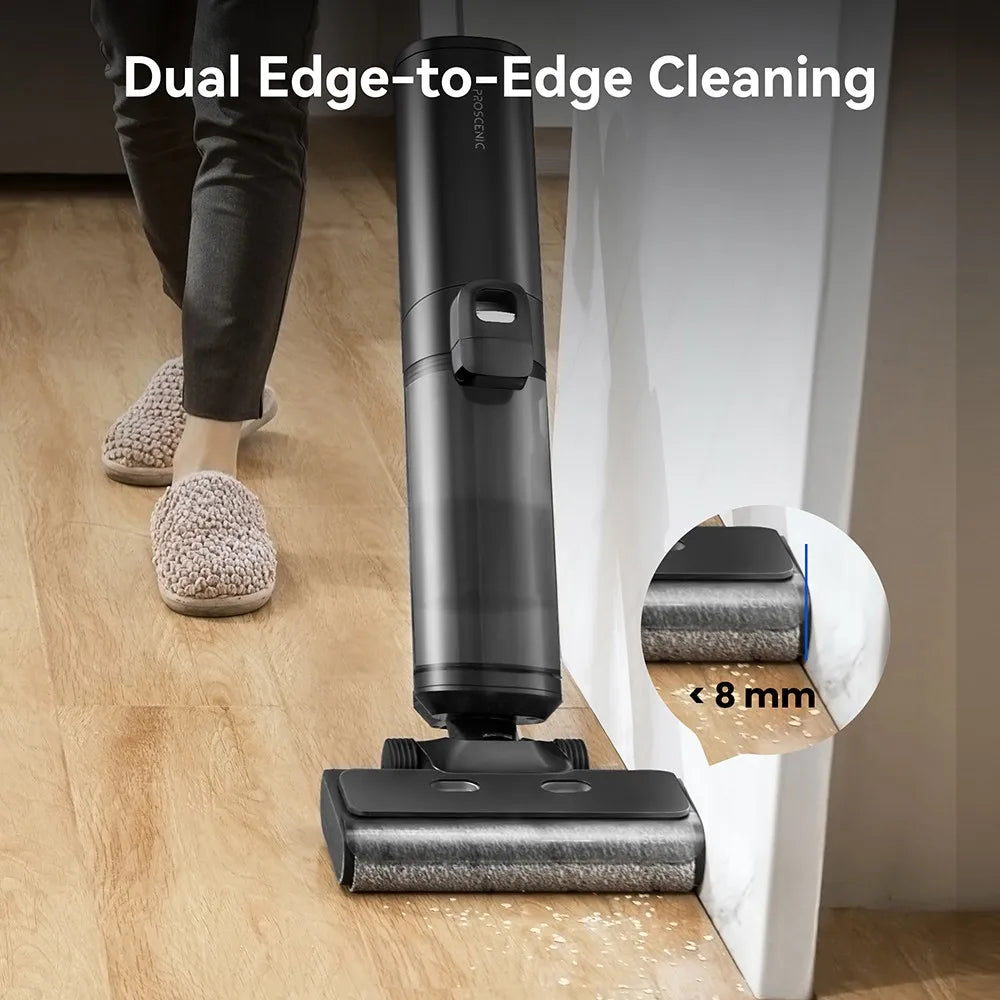 Steelstofzuiger – Dweilstofzuiger – 3-in-1 Schoonmaker – Nat Reinigen – 2500mAh Batterij – Zelfreinigende Borstel