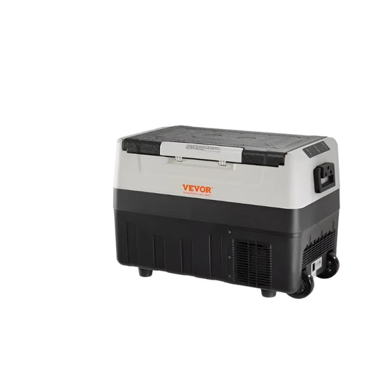 Mini koelkast - Mini koelkast voor drankjes - Mini auto koelkast - Draagbare compressor koeler - Dual Zone - Mini koelkast voor op reis - 45L - 12/24V DC - 110-240V - Grijs