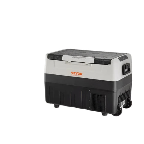 Mini koelkast - Mini koelkast voor drankjes - Mini auto koelkast - Draagbare compressor koeler - Dual Zone - Mini koelkast voor op reis - 45L - 12/24V DC - 110-240V - Grijs