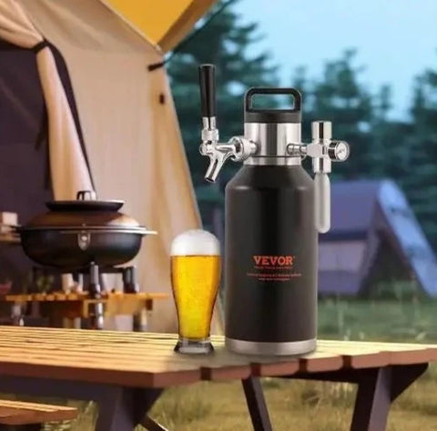 VEVOR Biertap - Thuistap - 1,9 Liter - Koelend - Thermoskan - Bier - - QUORE