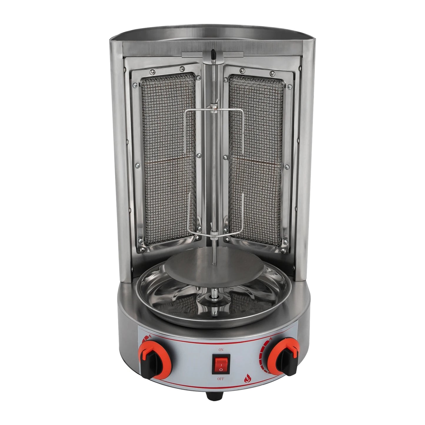 Rotisserie Grill – Verticale BBQ – Gas Grill – Grill Met Motor – RVS 201 – 360° Automatische Rotatie – Dubbele Infrarood Branders