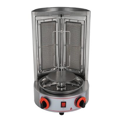 Rotisserie Grill – Verticale BBQ – Gas Grill – Grill Met Motor – RVS 201 – 360° Automatische Rotatie – Dubbele Infrarood Branders