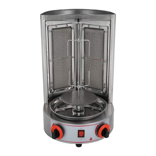 Rotisserie Grill – Verticale BBQ – Gas Grill – Grill Met Motor – RVS 201 – 360° Automatische Rotatie – Dubbele Infrarood Branders