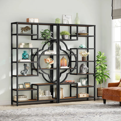 Boekenkast – Boekenplank – Vakkenkast – Roomdivider – Industrieel – 190 Cm Hoog – Metalen Frame