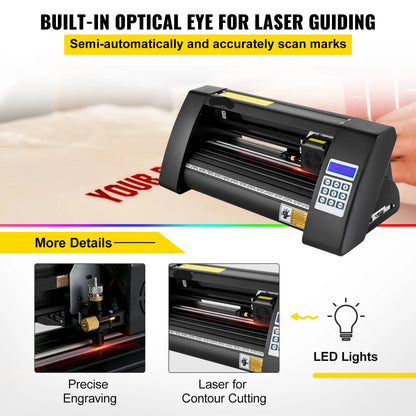 Vinyl Snijplotter – Snijmachine – Vinyl Cutter – Snijmachine voor Stickers – Plotter – Max. Snijbreedte 285 mm – Optical Eye Laser Sensor