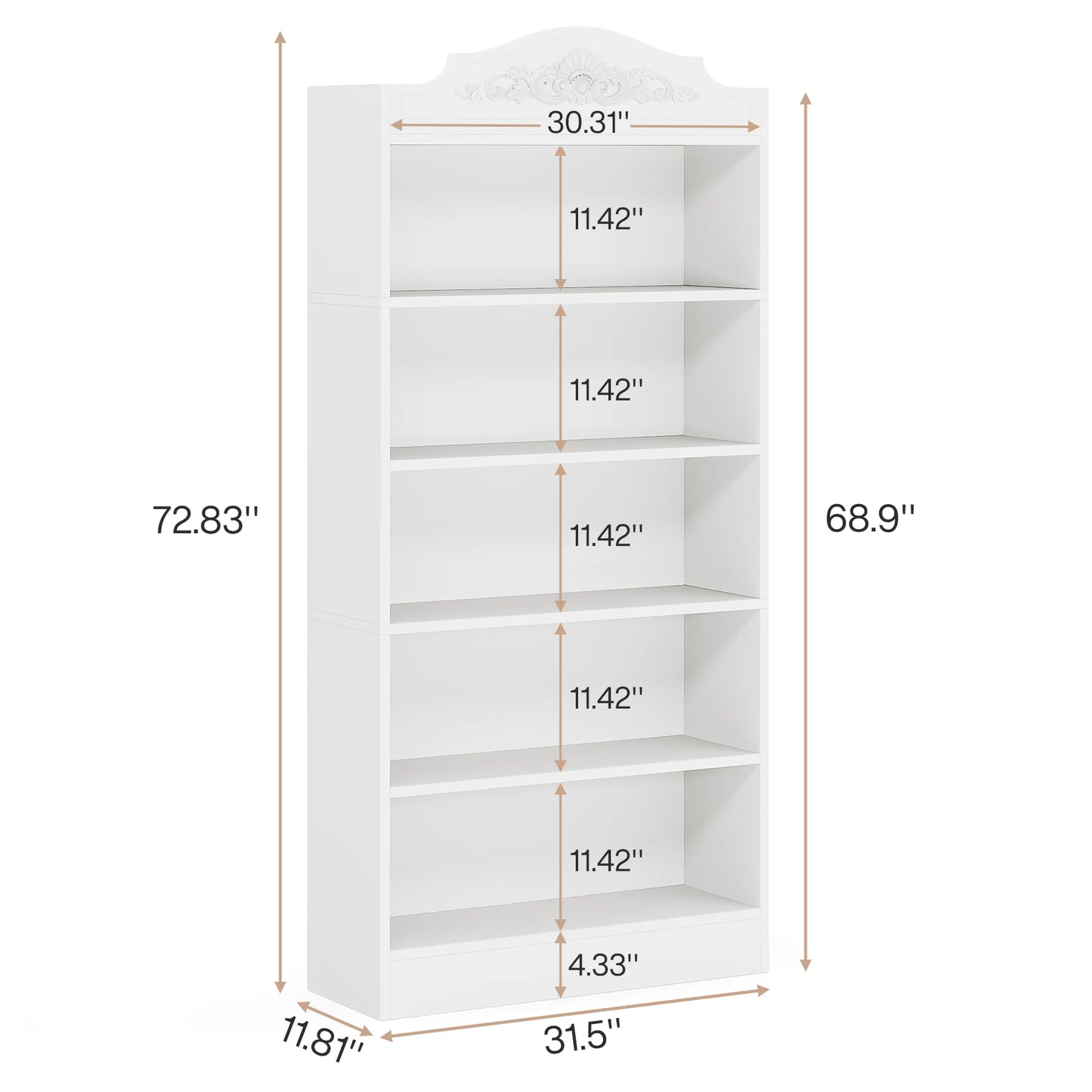 Schoenenkast – Opbergrek – Schoenrek – Kast – 5 Ruime Vakken – Modern Minimalistisch Design