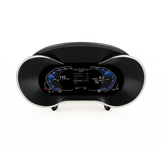 Digitale Dashboard Cluster – Digitaal Instrumentenpaneel – Auto Cockpit Display – Multifunctioneel Scherm – 12,3 Inch HD LCD – Plug & Play Installatie – Draadloze CarPlay & Android Auto - QUORE