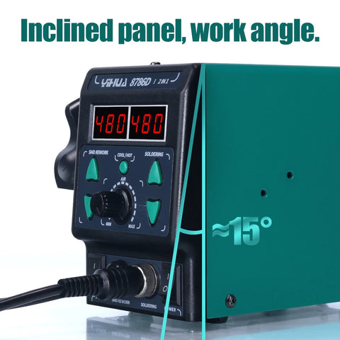 Yihua - Soldering Iron - Hot Air Soldering Station - DIY Digital Rework Station - Phone Repair - BGA SMD Soldering Tool - Welding Station - 8786D-I Set - EU Pulg - 220V