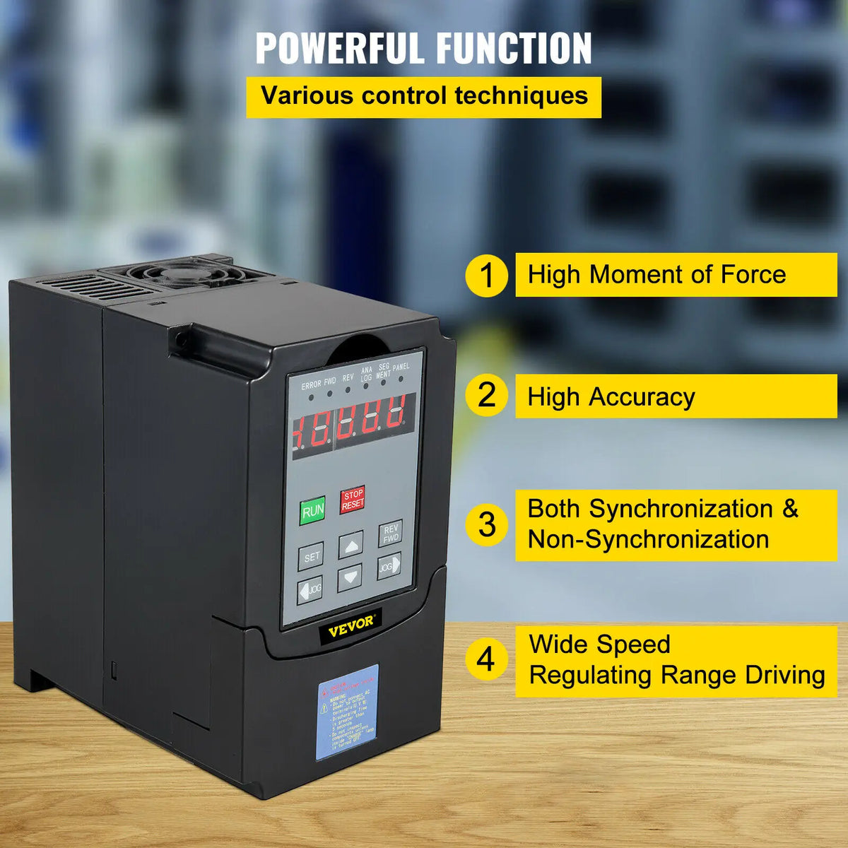 Frequentieregelaar - Frequentie - Toerentalregelaar - VFD 1.5KW 220V - Omvormer Variabele Frequentie Driver - 3-Pase Uitgangssnelheidsregelaar - voor Motor-CNC