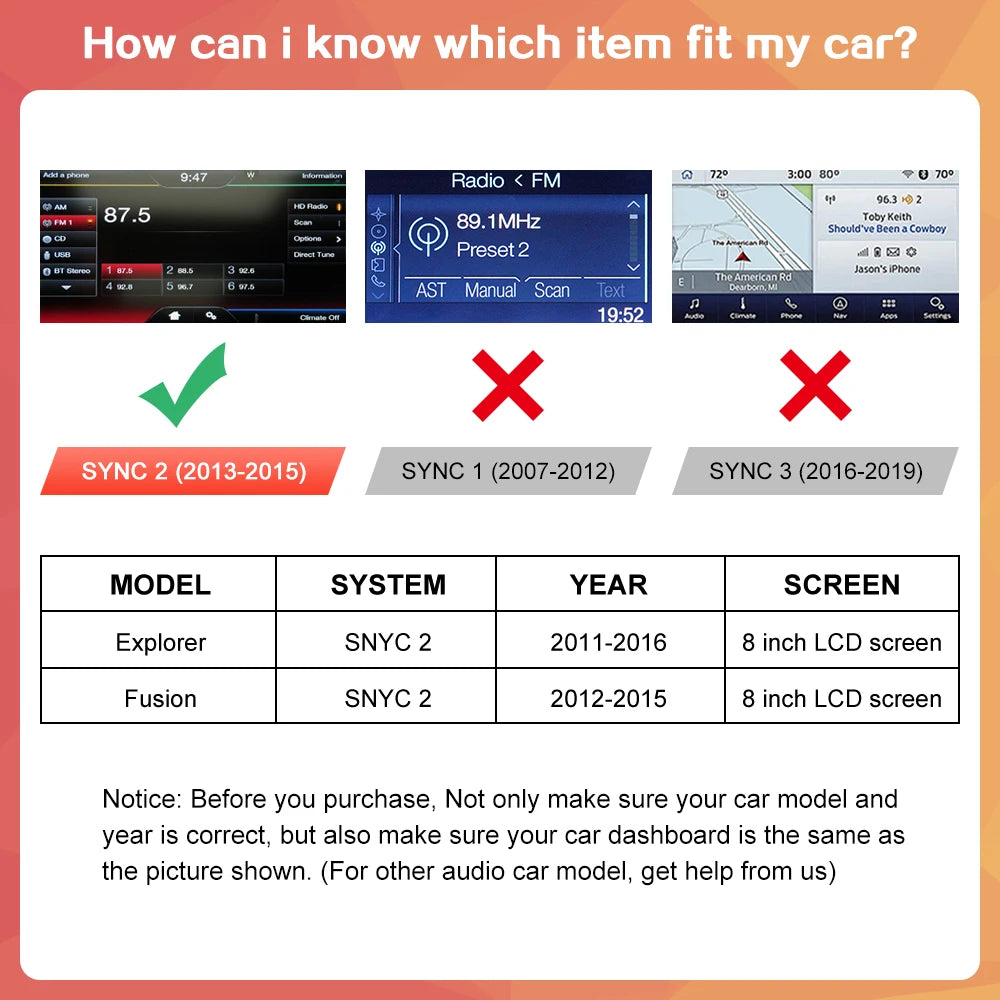 Draadloze CarPlay Interface – Android Auto Adapter – Auto Multimedia Module – Spiegelverbinding AirPlay – Sync 2 Upgrade – Plug & Play Installatie – Ondersteunt Camera Input