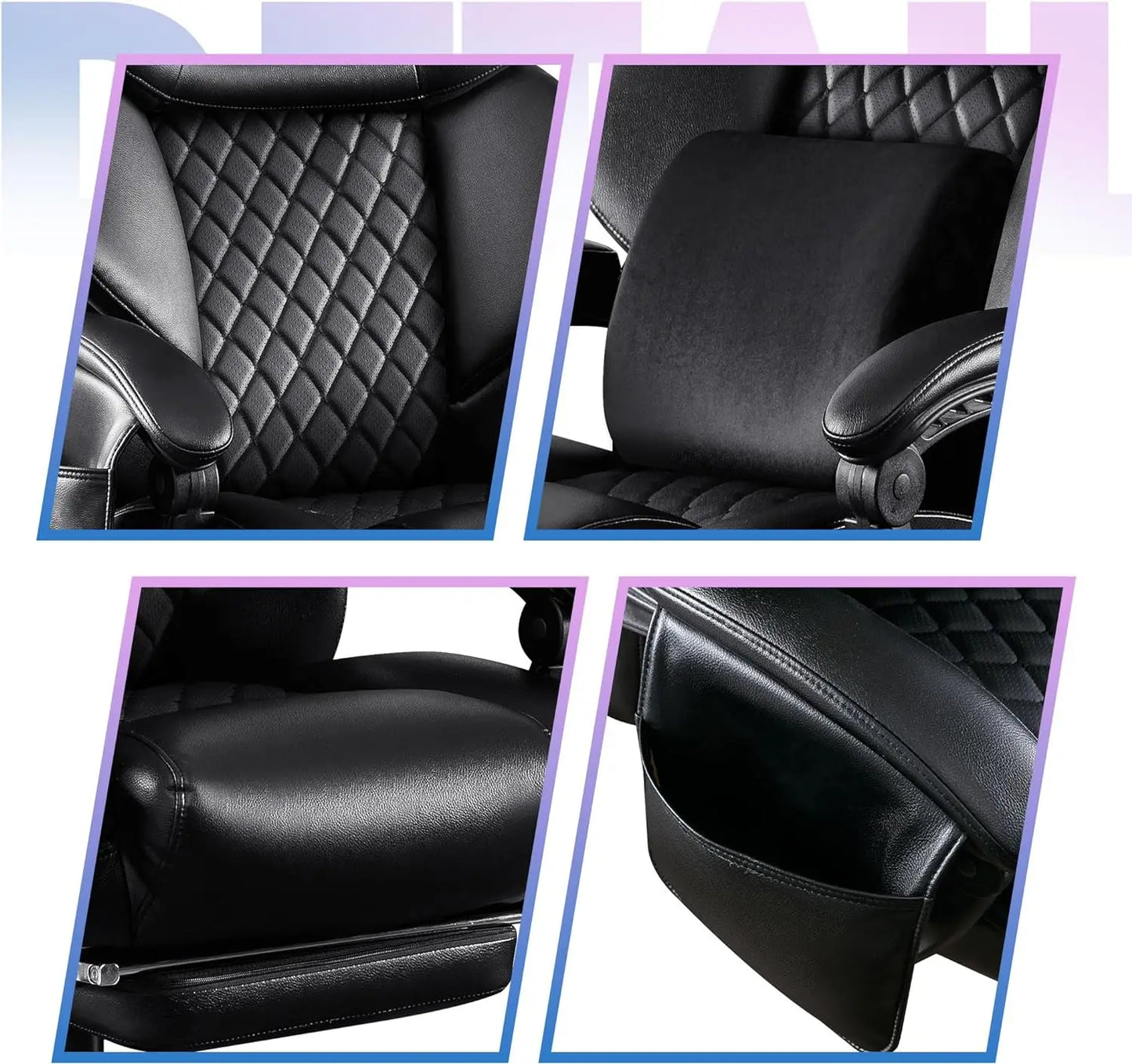 Massage Bureaustoel – Ergonomische Bureaustoel – Relax Stoel – Werkstoel – 3D Massage – Memory Foam Rugkussen – Verstelbare Rugleuning