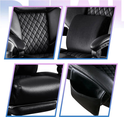 Massage Bureaustoel – Ergonomische Bureaustoel – Relax Stoel – Werkstoel – 3D Massage – Memory Foam Rugkussen – Verstelbare Rugleuning