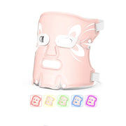 LED Gezichtsmaker - 5 Kleuren - Face Mask - Lichttherapie - Masker voor Gezicht - Tegen Acne, Droge Huid & Rimpels - Wit - QUORE
