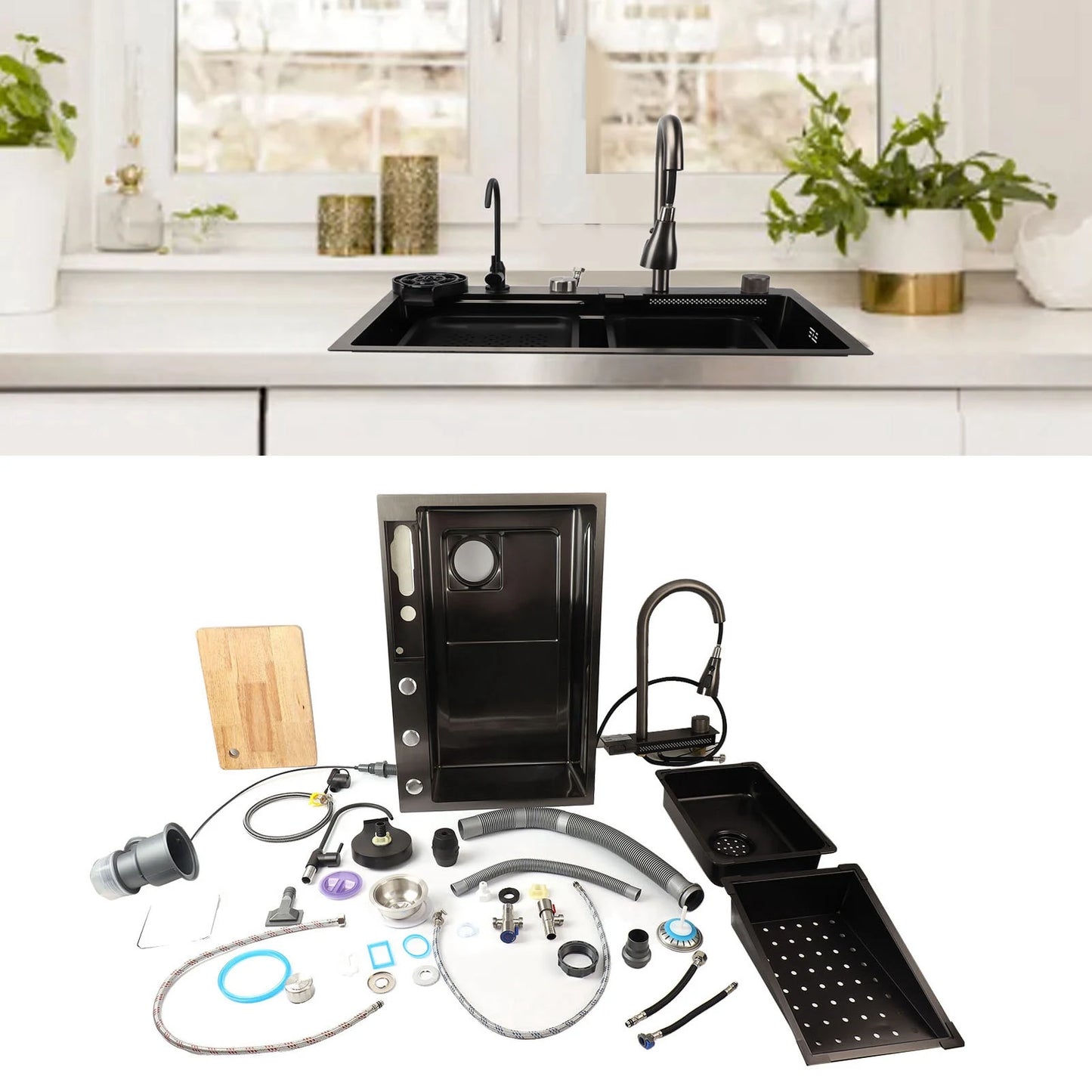 Under Counter Kitchen Sink Basin Under Counter Kitchen Sink Basin 68x45cm Thickened Stainless Steel Digital Display Kitchen Sink