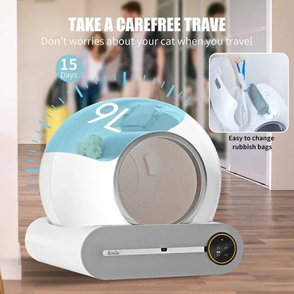 Kattenbak – Kattentoilet – Zelfreinigende Kattenbak – Automatische Kattenbak – Slimme Kattenbak – Volledig Gesloten Design – Inclusief Ozon Luchtverfrisser