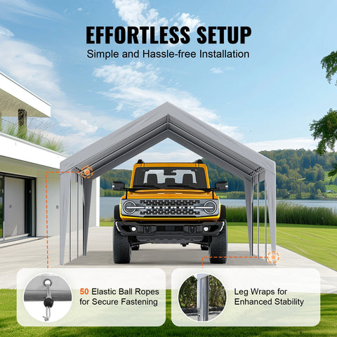 Garagetent - Tent - Partytent - Carport Tent - Carport Tent - Garagetent - Vervangende Garagetent - 7,5inch - Heavy-Duty Waterdicht & UV Beschermd
